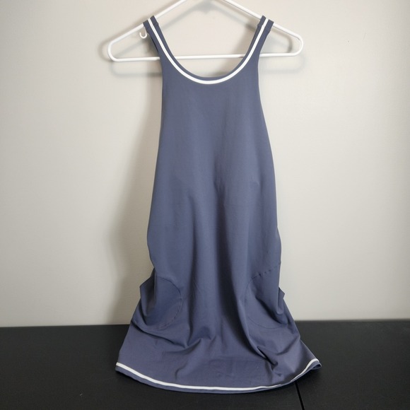 Vuori Dresses & Skirts - Vuori Volley Gray Active Tennis Pickleball Dress L Mini Womens Sport Pockets